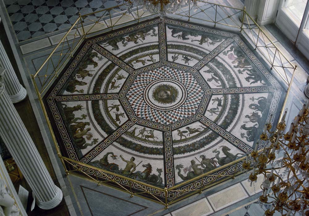 mosaic floor by Unknown,1847-51, 12x8" (A4) Poster