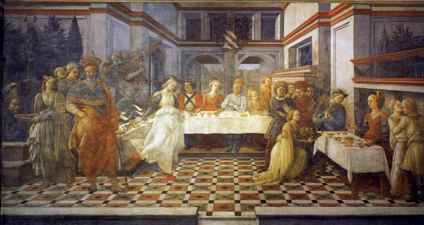 Herod's Feast, vintage artwork by Fra Filippo Lippi, A3 (16x12") Poster Print