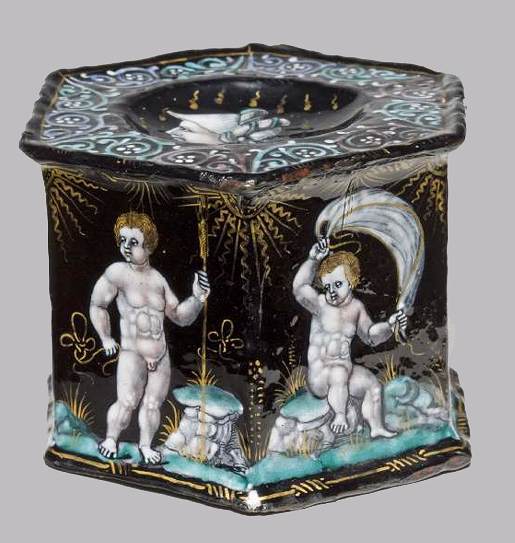 Hexagonal Salt Cellar, vintage artwork by Pierre Reymond, A3 (16x12") Poster Print