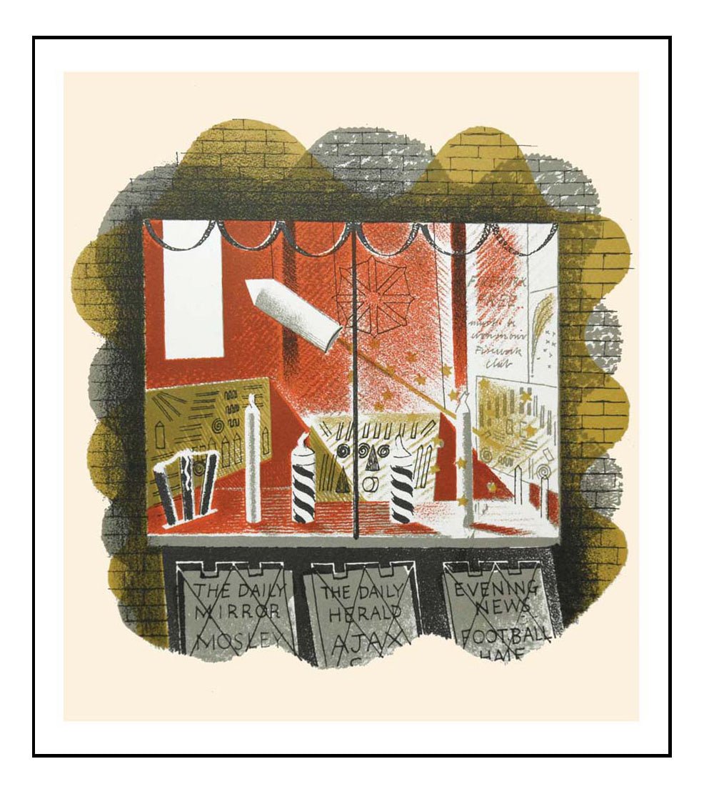 High Street, Fireworks by Eric Ravilious, A4 size (8.27 × 11.69 inches) Poster