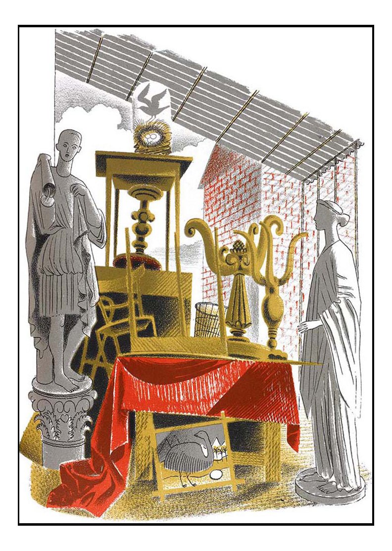 High Street Series: second-hand-furniture by Eric Ravilious, vintage art, A3 (16x12") Poster Print