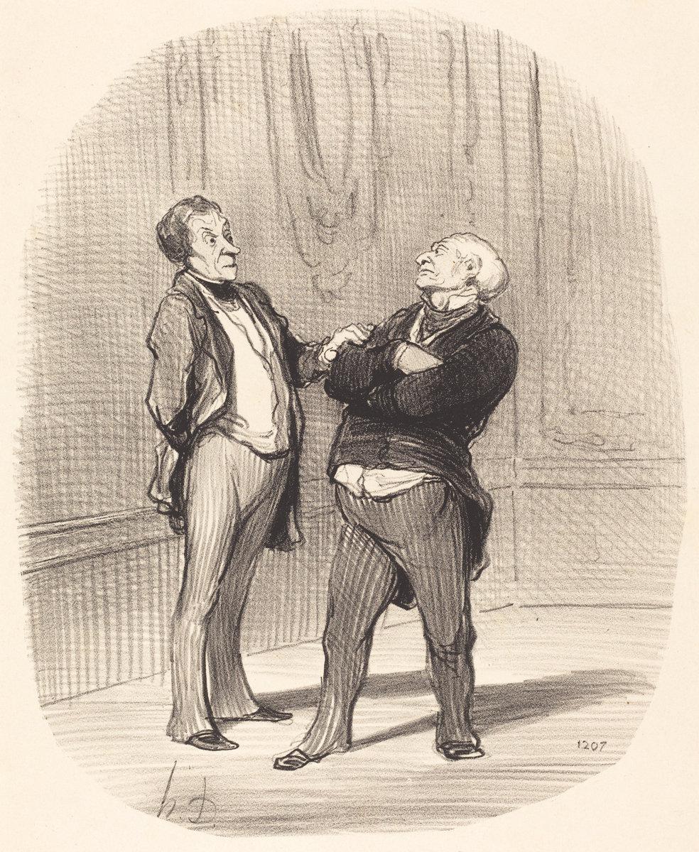 Honoré Daumier:Il y a la guerre... les loyers vont... diminu,16x12"(A3) Poster