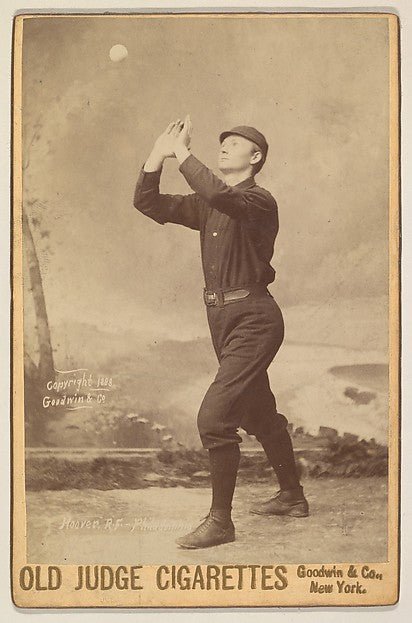 :Hoover Right Field Philadelphia from the series Old Judge Cigarettes 1888, vintage artwork, 16x12"(A3) Poster Print