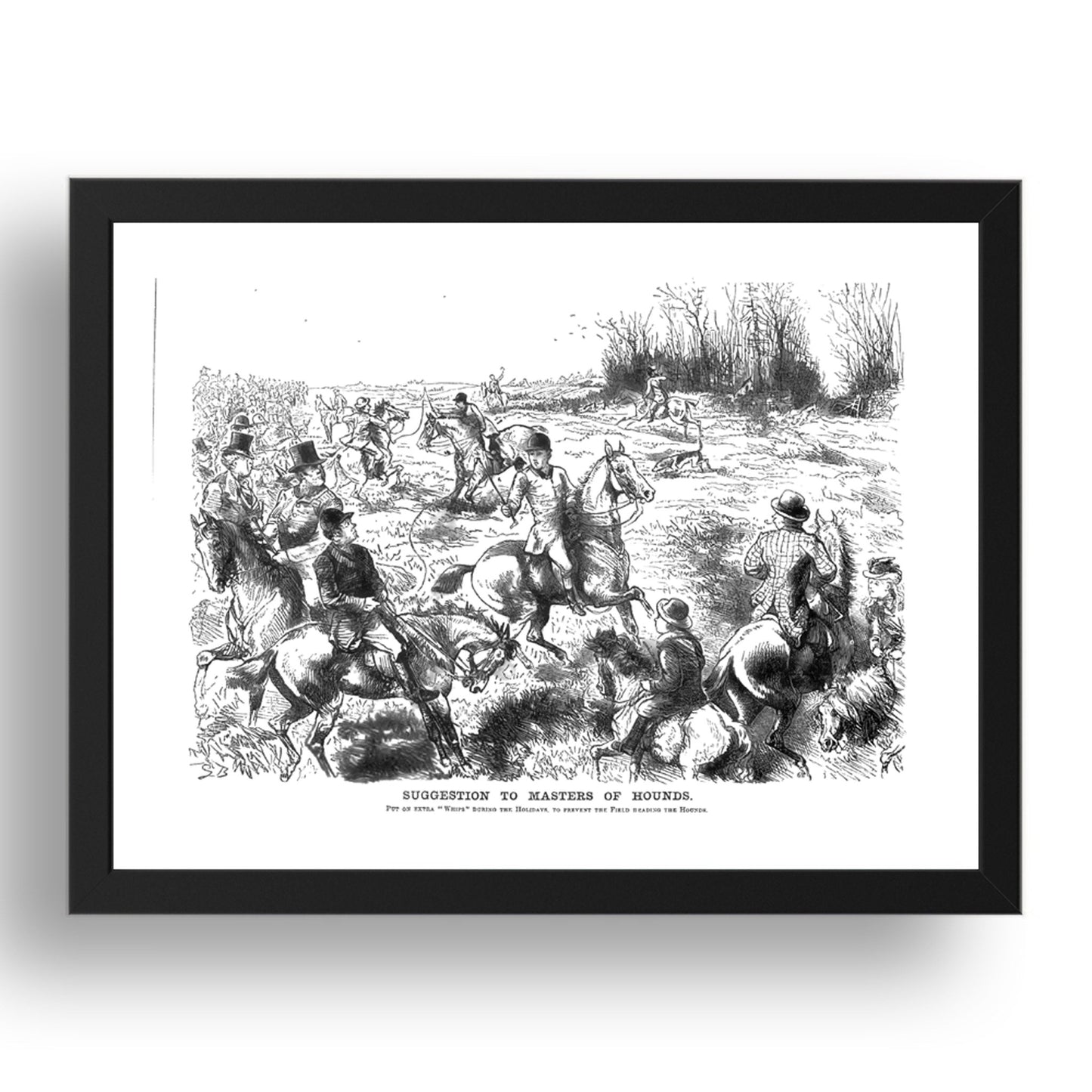 houndhorse, vintage historic poster in 17x13"(A3) Frame