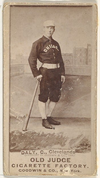 Hugh Ignatius Daily Catcher Cleveland from the Old Judge se-16x12"(A3) Poster
