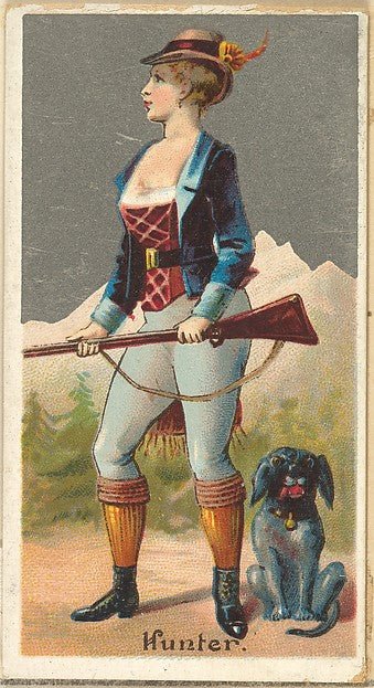 :Hunter from the Occupations for Women series for Old Judge-16x12"(A3) Poster