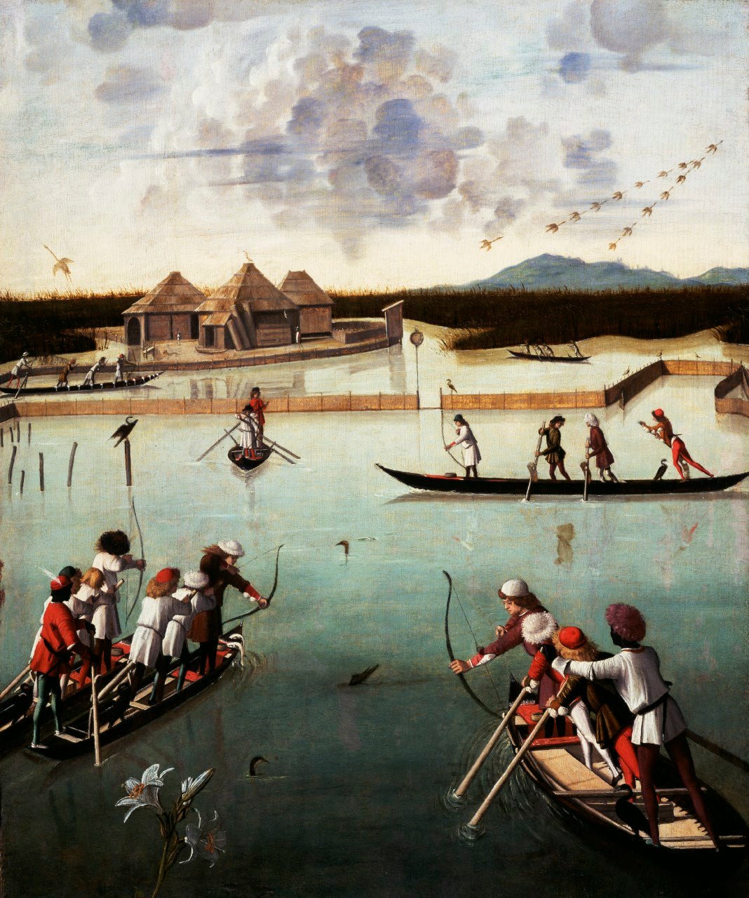 Hunting on the Lagoon, vintage artwork by Vittore Carpaccio, A3 (16x12") Poster Print