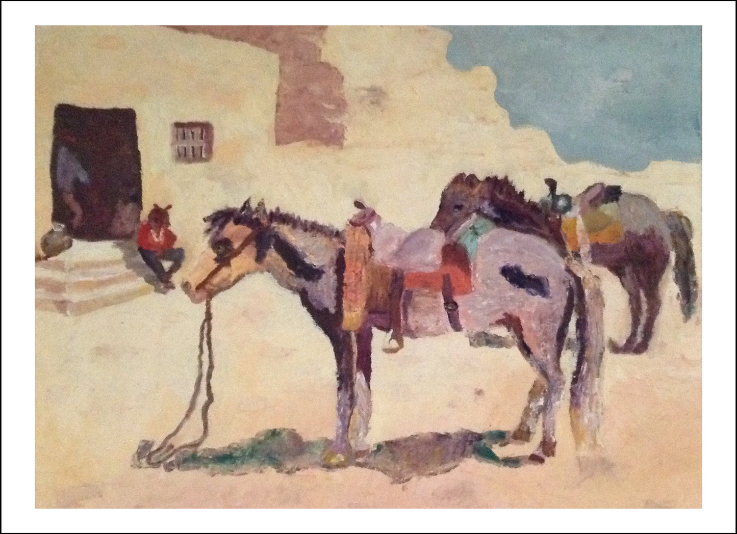 Classic Vintage Landscape by Maynard Dixon, Classic American Western Art, 16x12" (A3) Poster Print