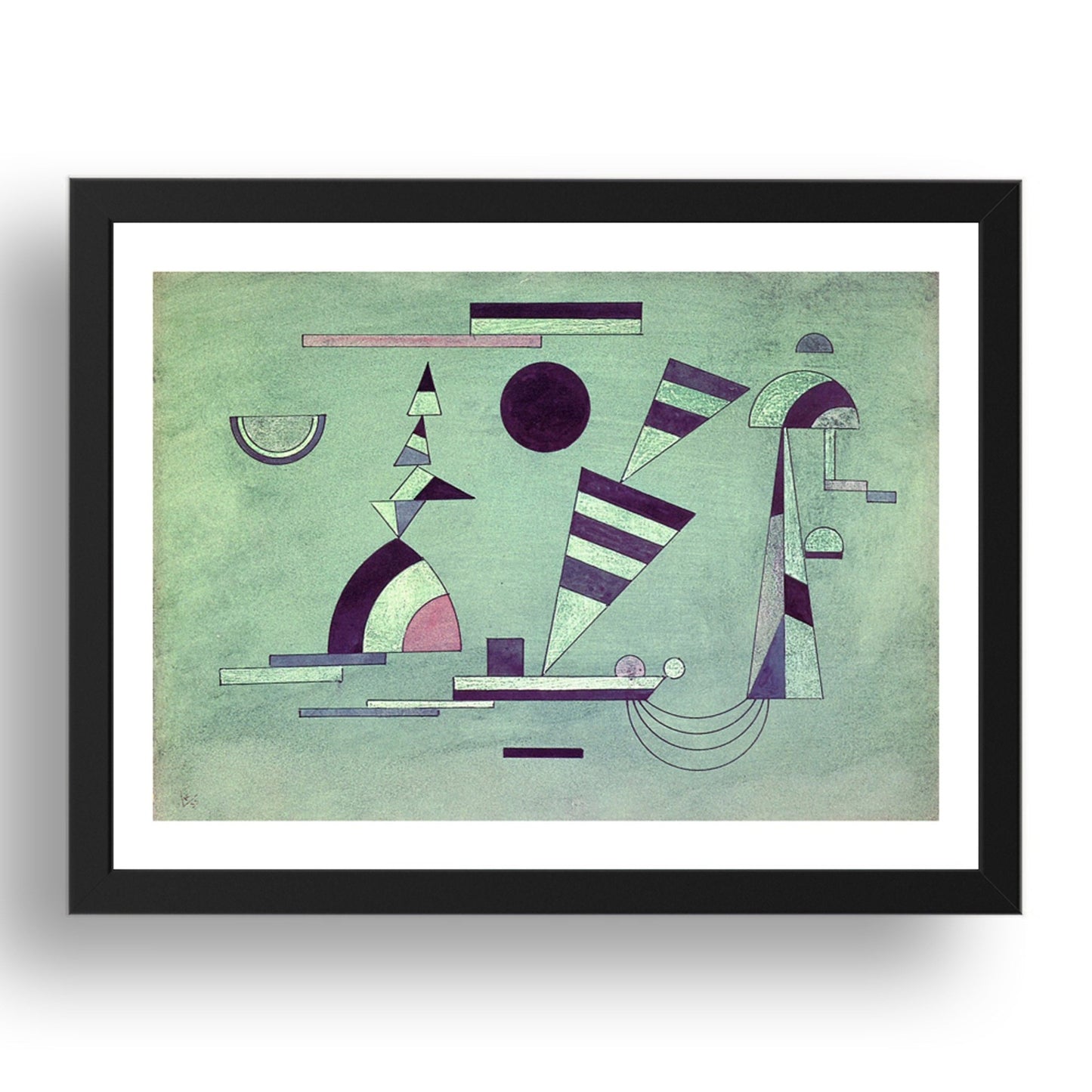 Immersed in Green 1933 by Wassily Kandinsky, 17x13" Frame