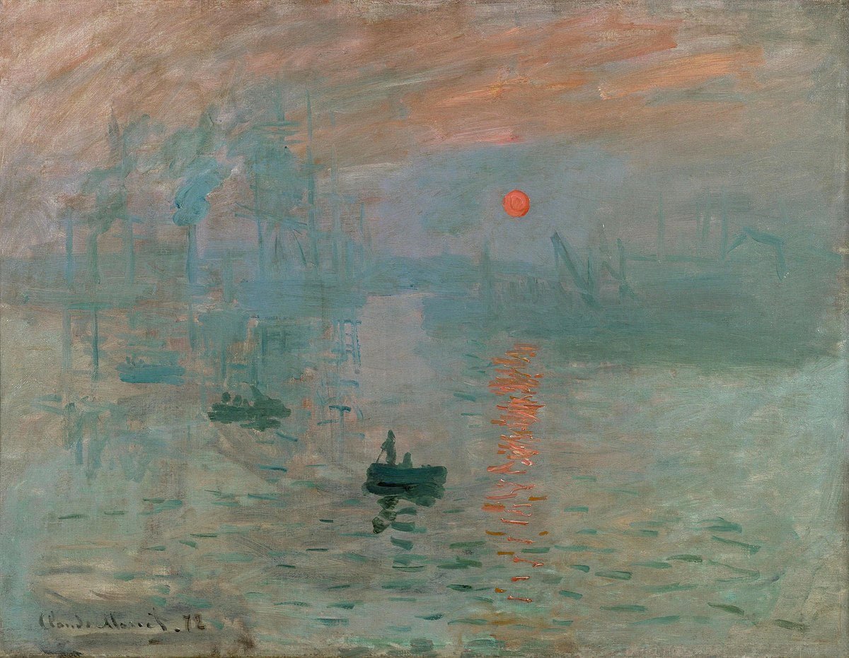 Impression by  Sunrise (Le Havre, 1872) by Claude Monet, vintage art, modern poster print