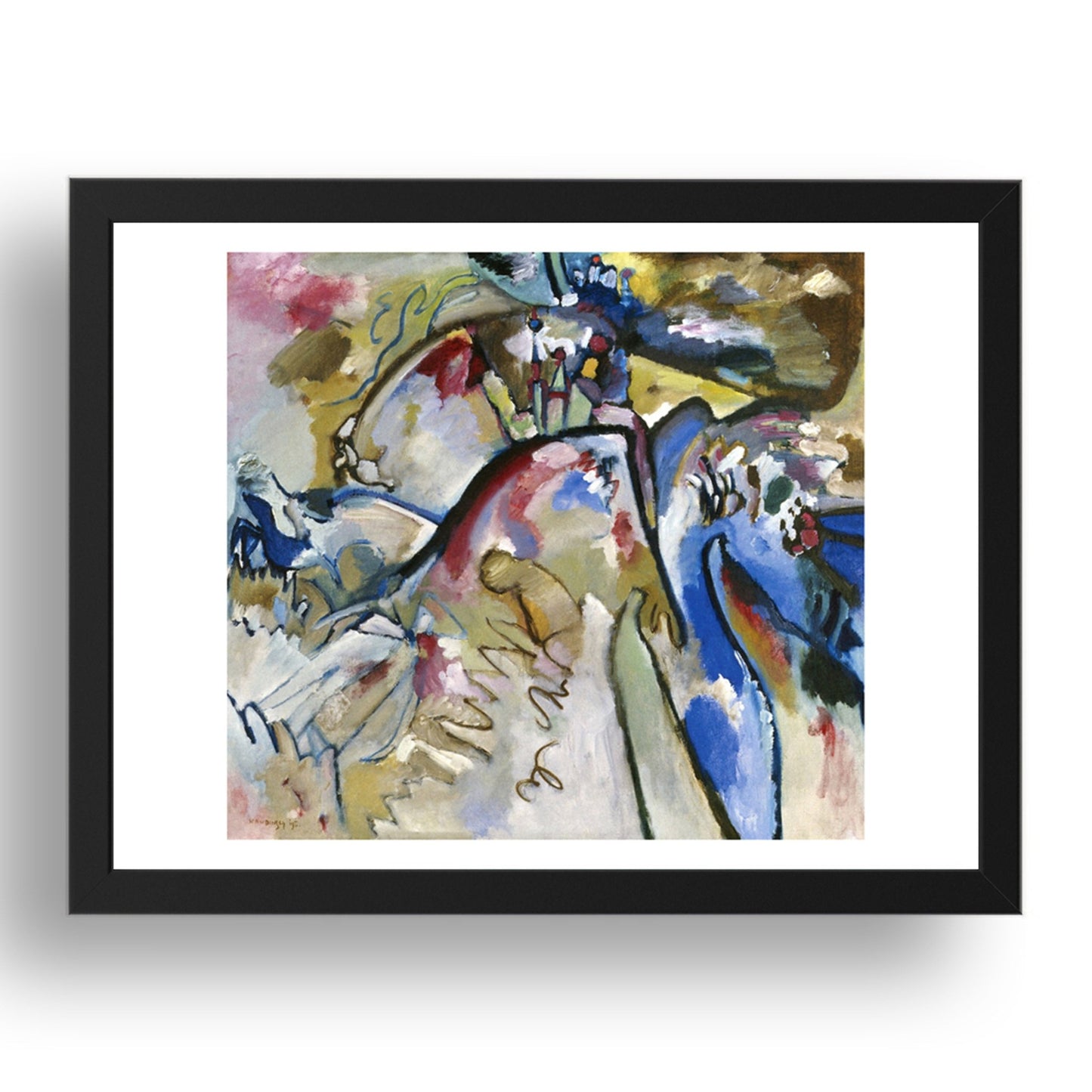 Improvisation 21A 1911 by Wassily Kandinsky, 17x13" Frame