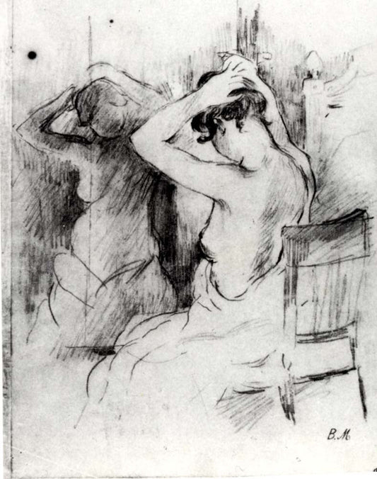 In front of  Psyche by Berthe Morisot, 1890, vintage art, modern poster print