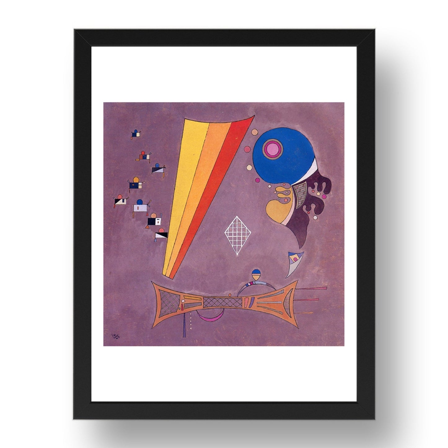 In the Middle 1942 by Wassily Kandinsky, 17x13" Frame