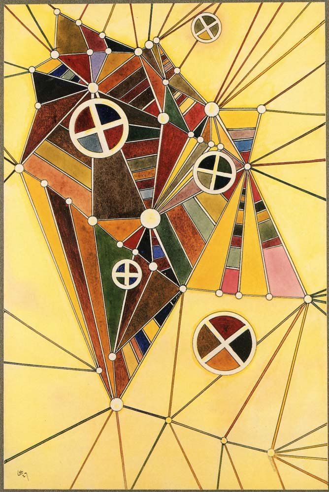 In the Network - Wassily Kandinsky -1927 by Wassily Kandinsky, 23x16"( A2 size ) Poster Print