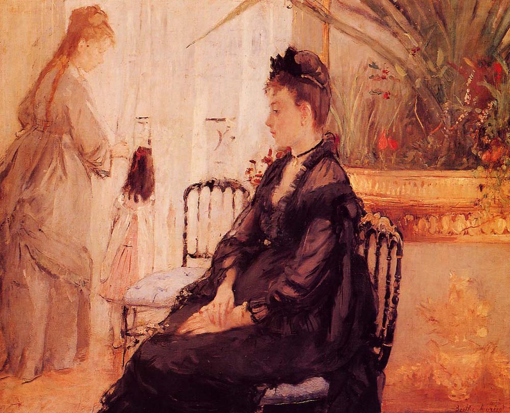 Interior - 1872 - by Berthe Morisot, vintage art, modern poster print