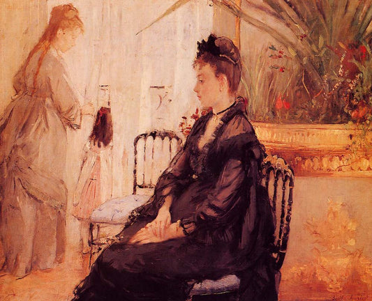 Interior - 1872 - by Berthe Morisot, vintage art, modern poster print