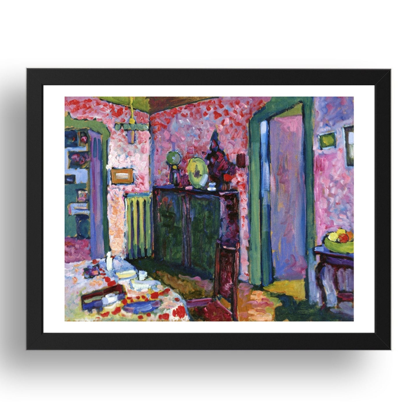 Interior (also known as My Dining Room) 1909 by Wassily Kandinsky, 17x13" Frame