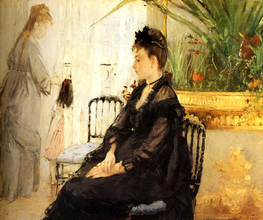 Interior by Berthe Morisot, 1872, vintage art, modern poster print