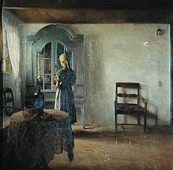 Interior by Peter Vilhelm Ilsted, vintage art, modern poster print