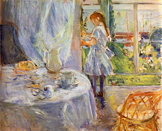 Interior of Cottage or the Child  with the Headstock by Berthe Morisot, 1886, vintage art, modern poster print