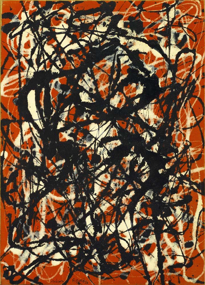 Jackson Pollock - Free Form, vintage art, modern poster print