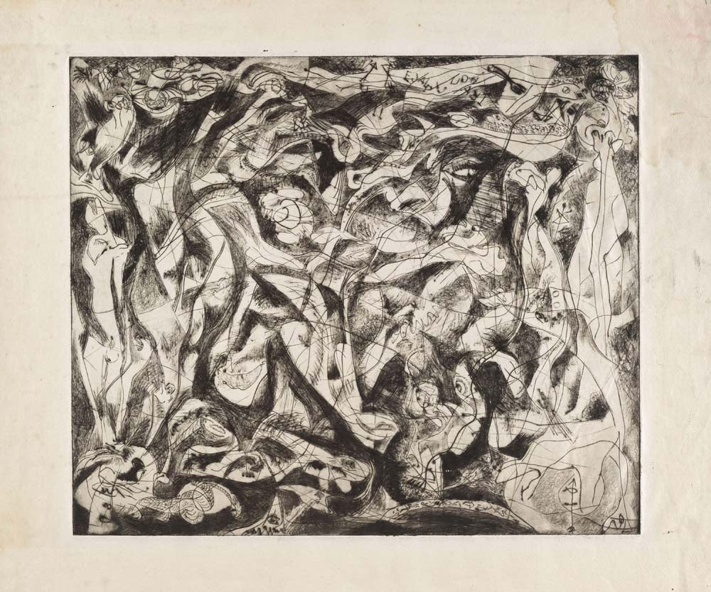 Jackson Pollock - Untitled, vintage art, A3 (16x12") Poster Print
