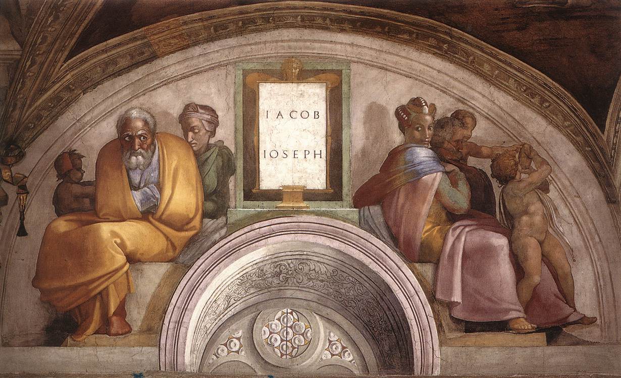 Jacob - Joseph, vintage artwork by Michelangelo, A3 (16x12") Poster Print