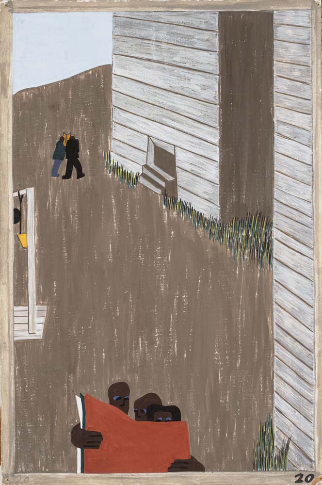 Jacob Lawrence - In many of the communities the Negro press was read vintage art, A3 (16x12") Poster Print
