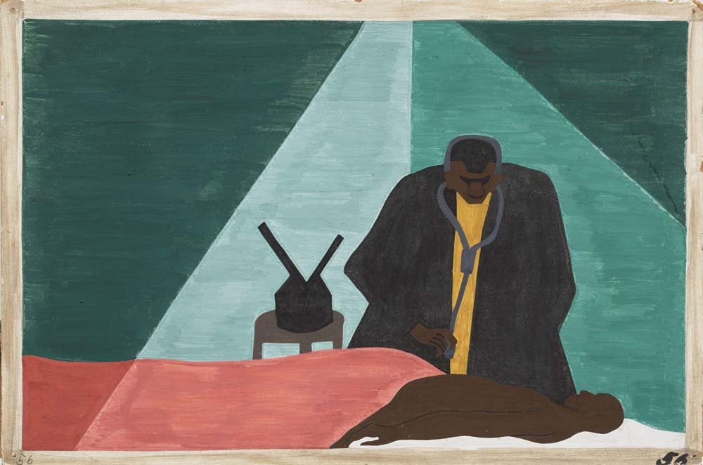 Jacob Lawrence - last groups to leave the South Negro professional vintage art, A3 (16x12") Poster Print