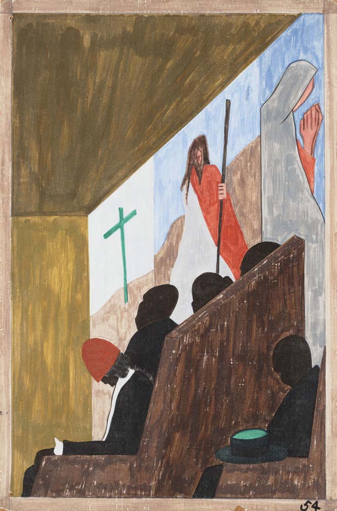 Jacob Lawrence - the main forms of social and recreational activities vintage art, A3 (16x12") Poster Print