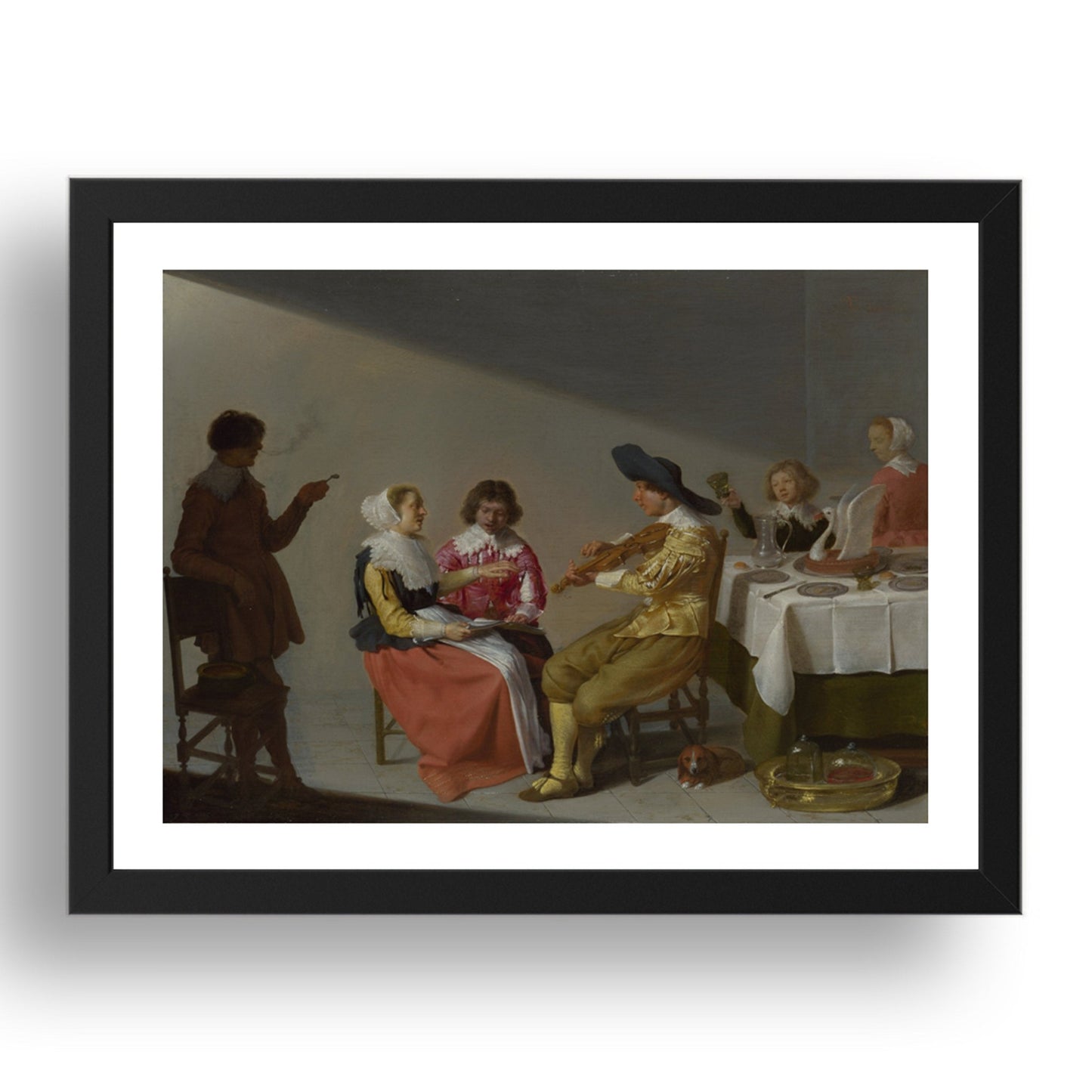 Jacob van Velsen: A Musical Party, Poster in 17x13"(A3) Frame