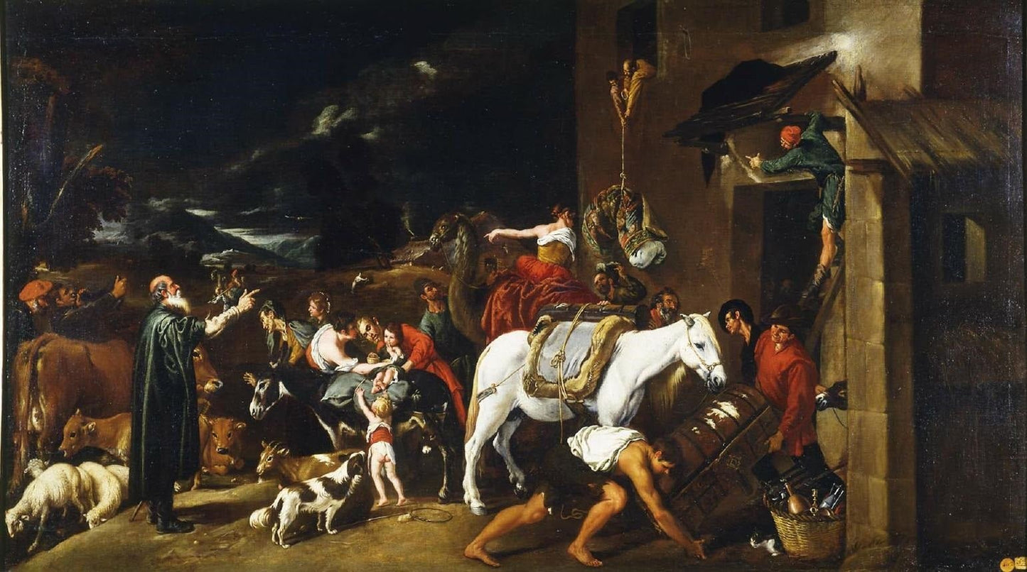 Jacob's Departure with his Flock from the Hebrews of Egypt, vintage artwork by Pedro Orrente, A3 (16x12") Poster Print