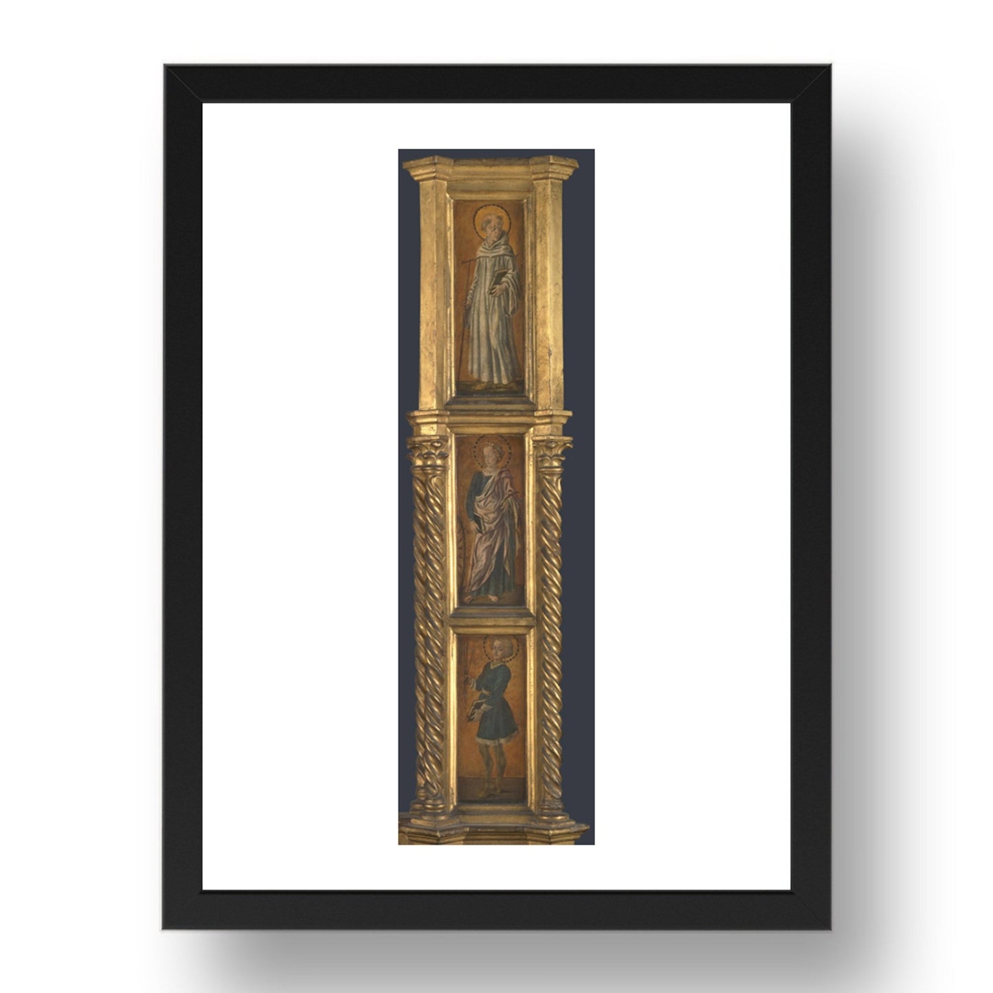 Jacopo di Antonio (Master of Pratovecchio): Right Pilaster of an Altarpiece, Poster in 17x13"(A3) Frame
