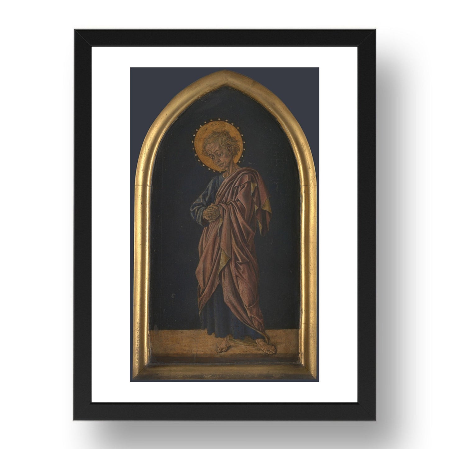 Jacopo di Antonio (Master of Pratovecchio): Saint John the Evangelist: Altarpiece Pinnacle (right), Poster in 17x13"(A3) Frame