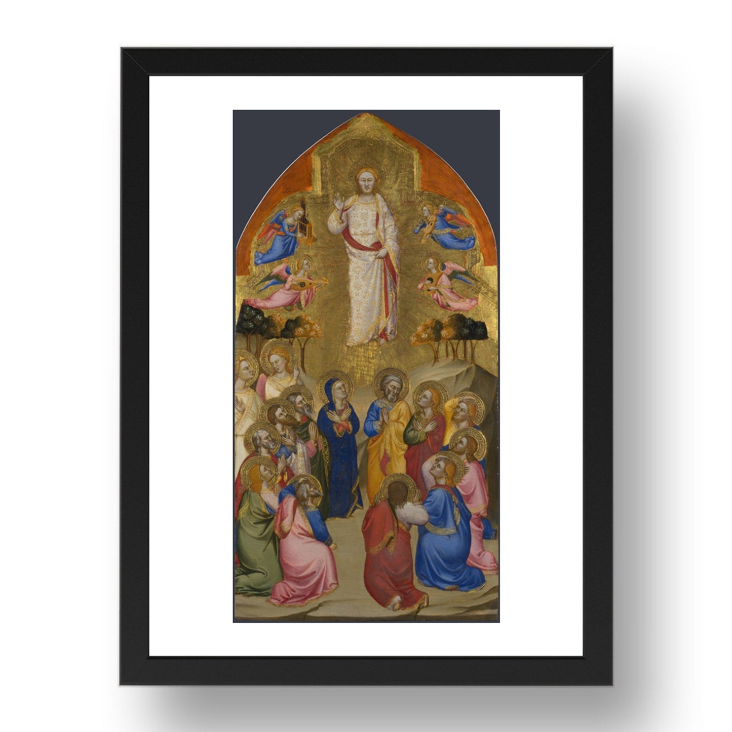 Jacopo di Cione and workshop: The Ascension, Poster in 17x13"(A3) Frame