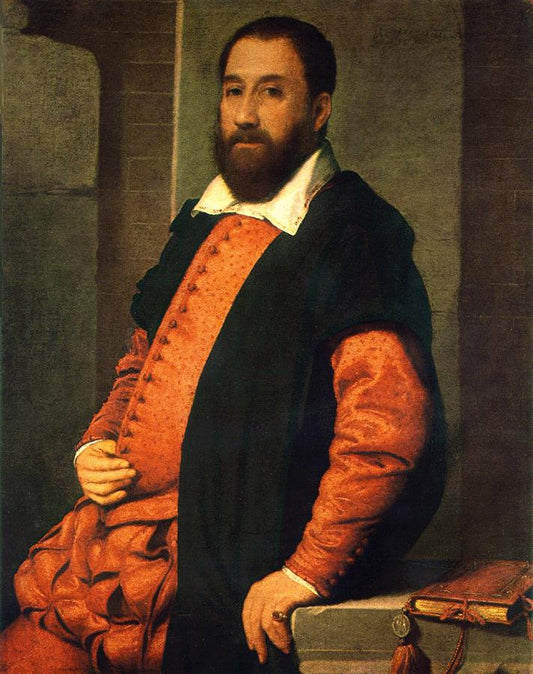 Jacopo Foscarini, vintage artwork by Giovanni Battista Moroni, A3 (16x12") Poster Print