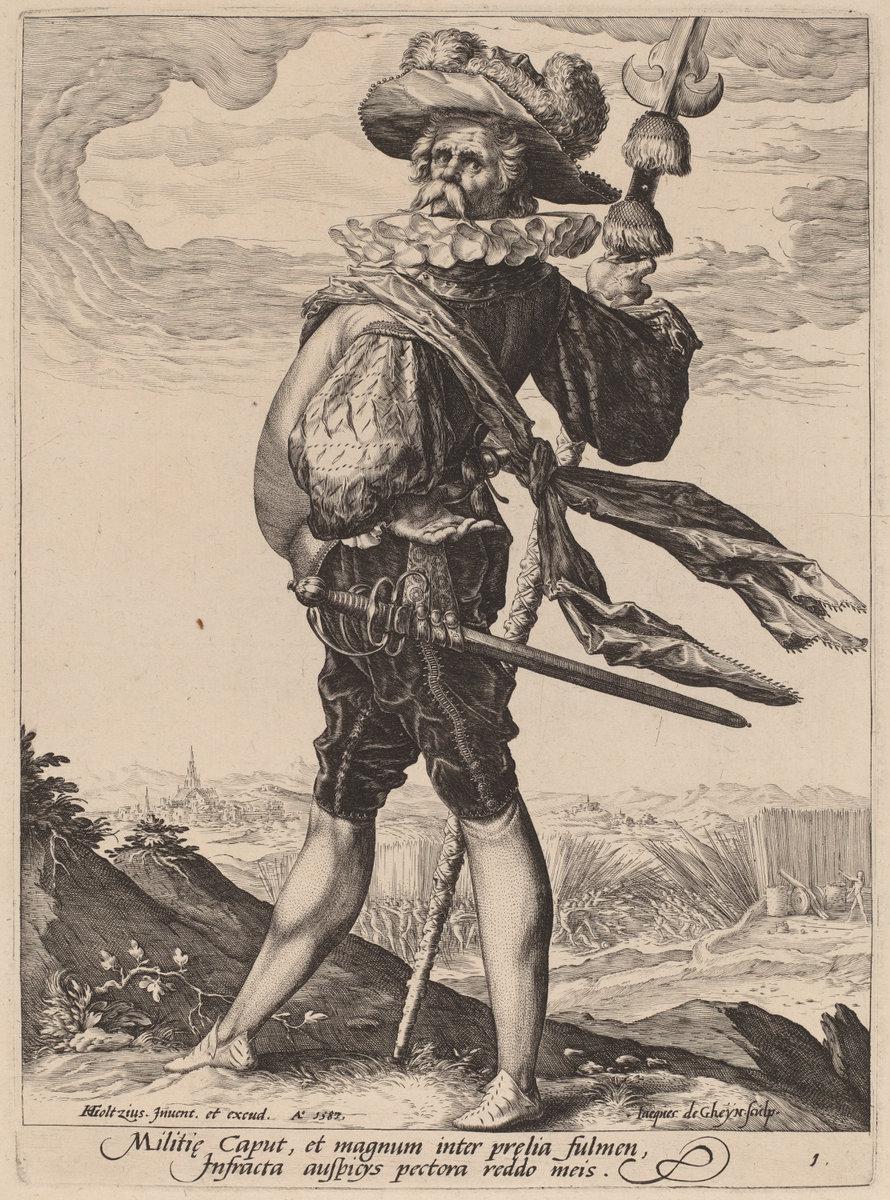 Jacques de Gheyn II after Hendrik Goltzius:Colonel,16x12"(A3) Poster
