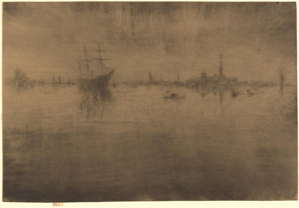 James McNeill Whistler:Nocturne,16x12"(A3) Poster