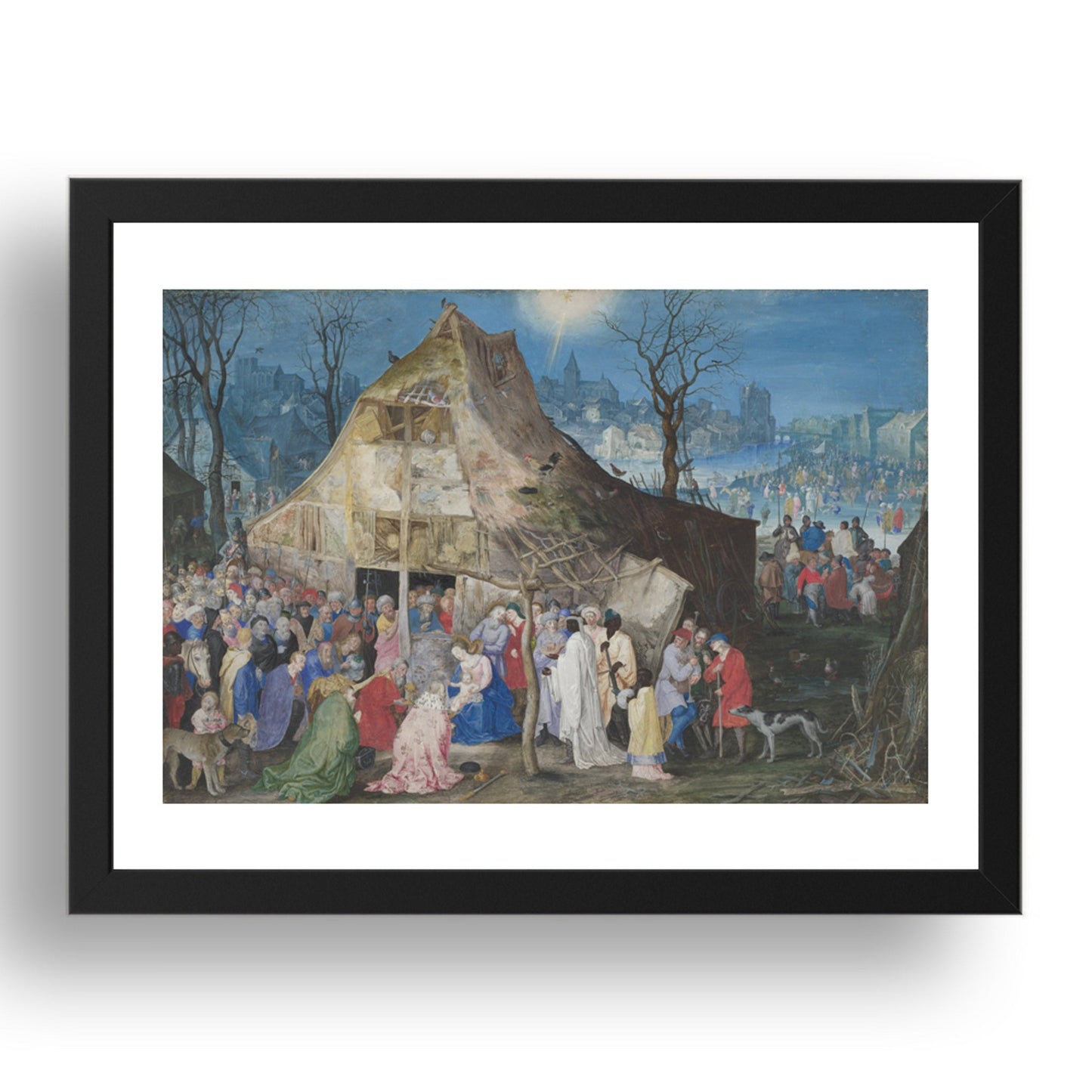 Jan Brueghel the Elder: The Adoration of the Kings, Poster in 17x13"(A3) Frame