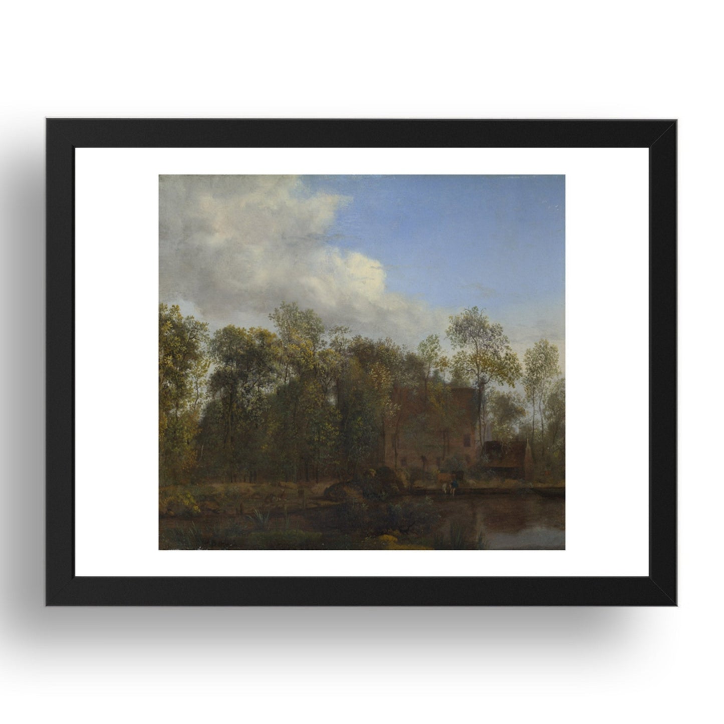 Jan van der Heyden: A Farm among Trees, Poster in 17x13"(A3) Frame
