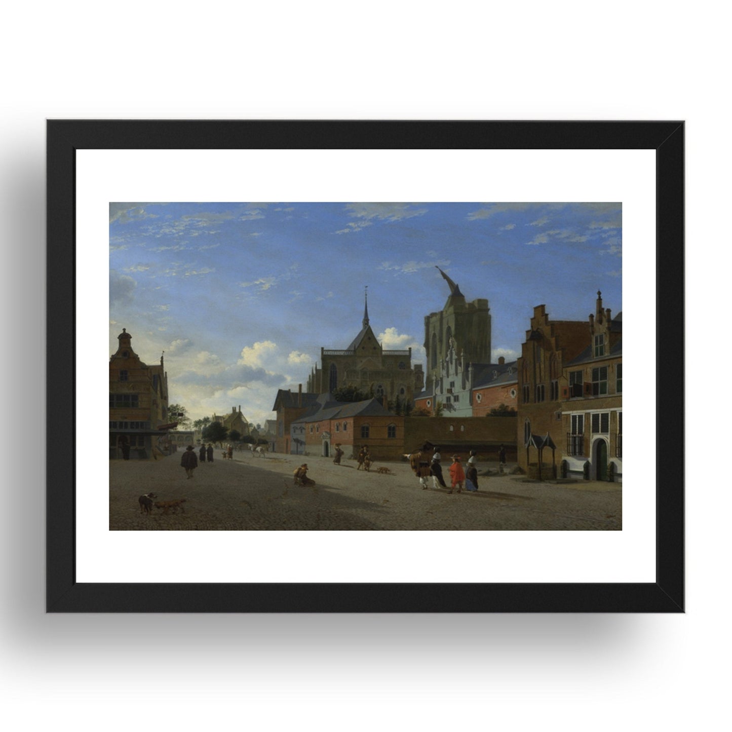 Jan van der Heyden: A View in Cologne, Poster in 17x13"(A3) Frame