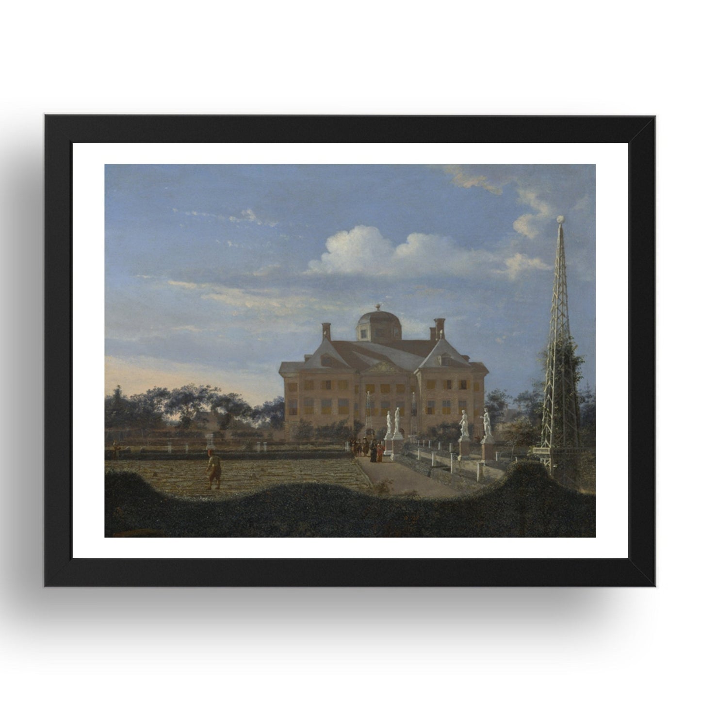 Jan van der Heyden: The Huis ten Bosch at The Hague, Poster in 17x13"(A3) Frame
