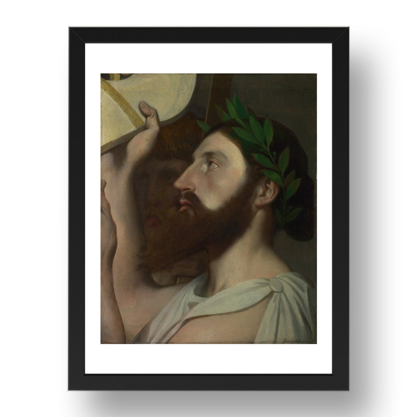 Jean Auguste Dominique Ingres: Pindar and Ictinus, Poster in 17x13"(A3) Frame
