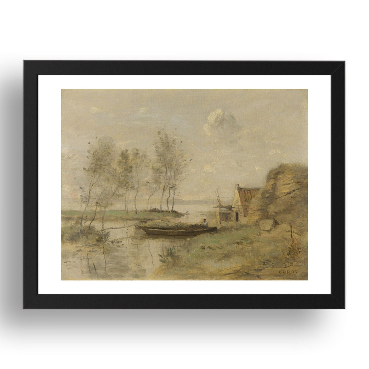 Jean Baptiste Camille Corot: Souvenir of Palluel, Poster in 17x13"(A3) Frame