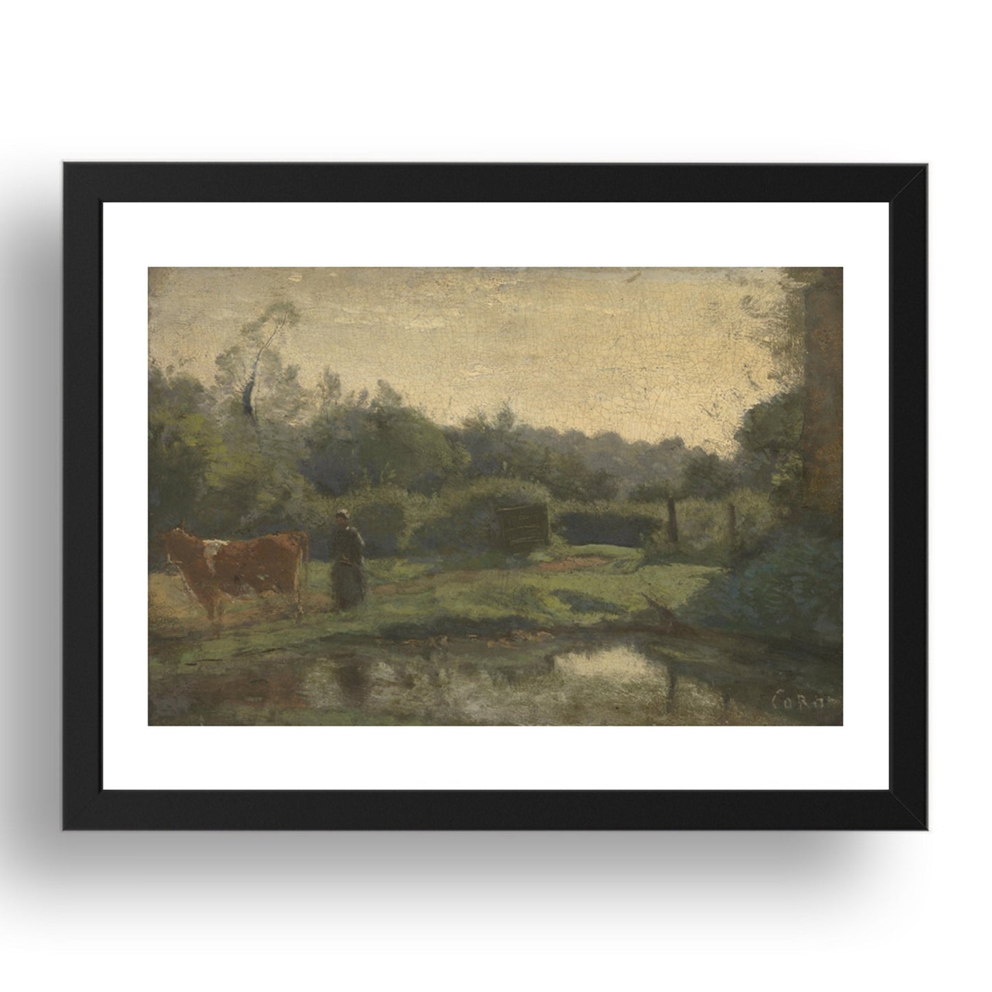 Jean Baptiste Camille Corot: Summer Morning, Poster in 17x13"(A3) Frame