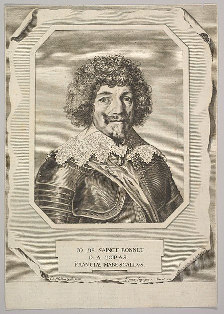 Jean de Saint-Bonnet marquis de Toiras-Pierre Daret, After Cl, vintage art, A3 (16x12") Poster Print