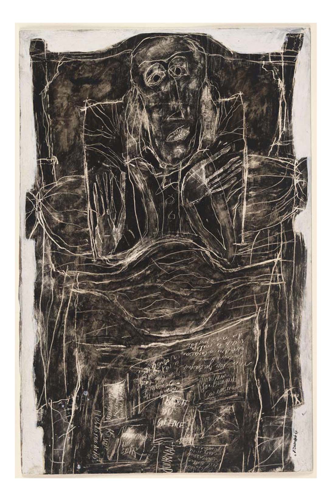 Jean Dubuffet - Joe Bousquet in Bed, 16x12" (A3) Poster Print