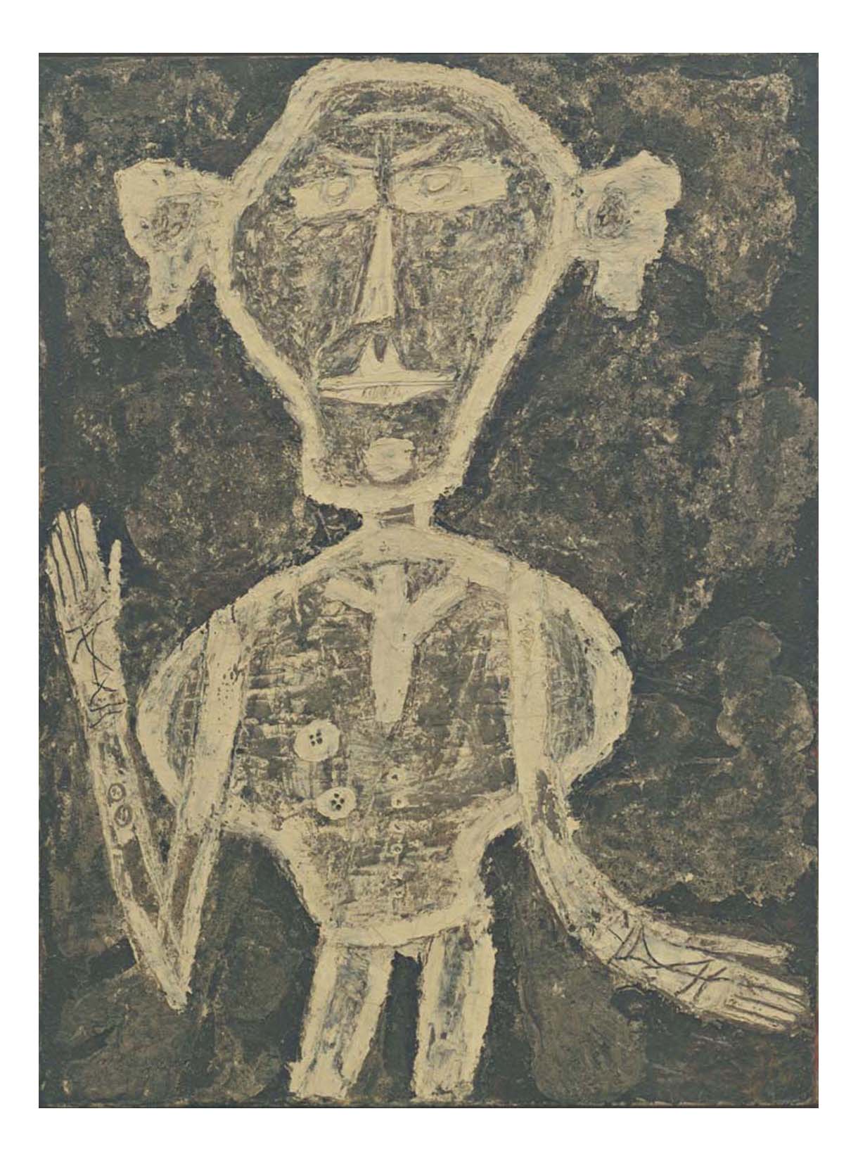 Jean Dubuffet - Portrait of Henri Michaux, 16x12" (A3) Poster Print