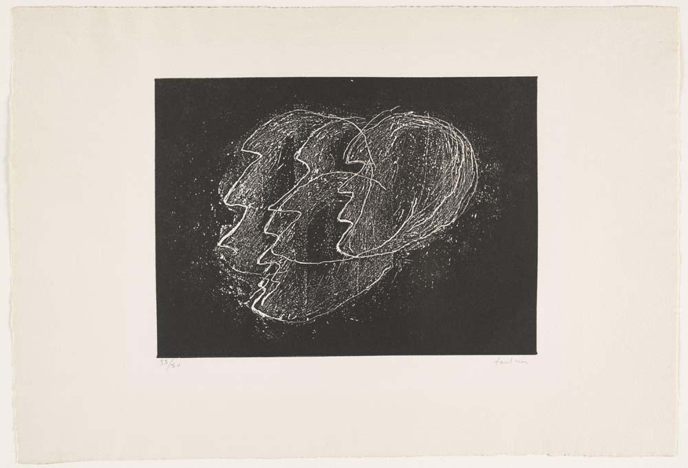 Jean Fautrier - Otages fond noir, vintage art, A3 (16x12") Poster Print