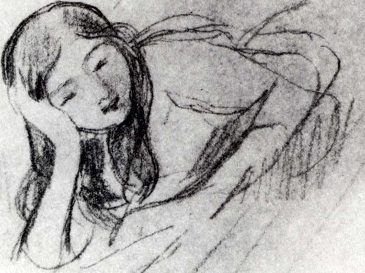 Jeune Fille Etendue Etended Girl Detail, 1893, vintage art, modern poster print